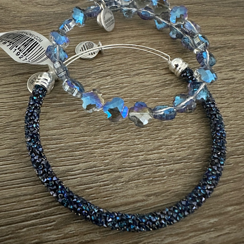 ALEX AND ANI Blue Swarovski and beaded set - Picture 2 of 2